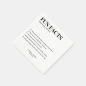 Modern Minimalistisch Script Leuke Feiten Bruiloft Servet (Hoek)