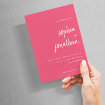 Modern minimalistisch script | Magenta Red Wedding