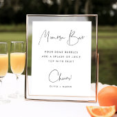 Modern Minimalistisch Script Mimosa Bar Sign Poster