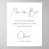 Modern Minimalistisch Script Mom-osa Bar Sign Poster (Voorkant)