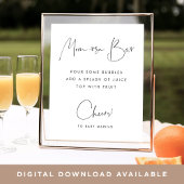 Modern Minimalistisch Script Mom-osa Bar Sign Poster