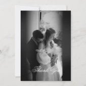 Modern minimalistisch Script-monogram Bedankkaart (Voorkant)