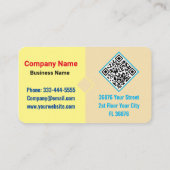 Modern minimalistisch script monogram mosterd geel visitekaartje (Achterkant)