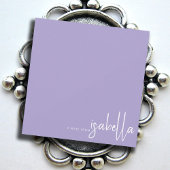 Modern minimalistisch script naam notitie van lave notitiekaartje