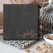 Modern minimalistisch script naam notitie van scho notitiekaartje