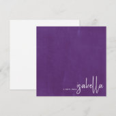 Modern minimalistisch script naam notitie van Viol Notitiekaartje (Voorkant / Achterkant)