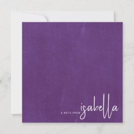 Modern minimalistisch script naam notitie van Viol Notitiekaartje
