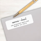 Modern minimalistisch Script Name Return-adres Etiket