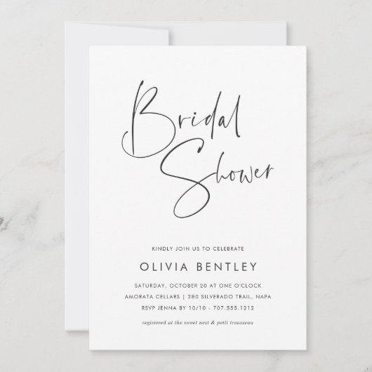 Modern Minimalistisch Script Photo Vrijgezellenfee Kaart (Voorkant)