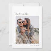 Modern Minimalistisch Script Photo Vrijgezellenfee Kaart (Achterkant)