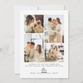 Modern Minimalistisch Script Prettig Kerstfeest 5  Feestdagenkaart (Achterkant)