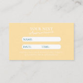 Modern Minimalistisch Script Professional Haarstyl Afsprakenkaartje (Achterkant)