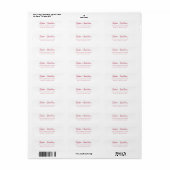 Modern minimalistisch script | Retouradres bruilof Etiket (Full Sheet)