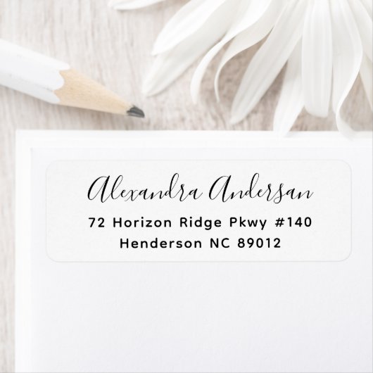 Modern Minimalistisch Script Retouradres Etiket (Insitu)