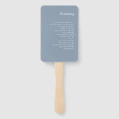 Modern minimalistisch script robuust blauw | Wedde Handwaaier (Achterkant)