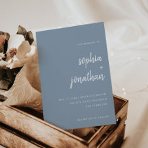 Modern minimalistisch script robuust blauw | Wedde
