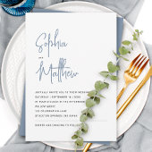 Modern minimalistisch script robuust blauw | Wedde Kaart