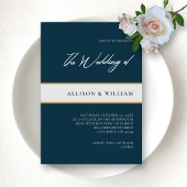 Modern minimalistisch script : Smaragdblauw bruilo Kaart