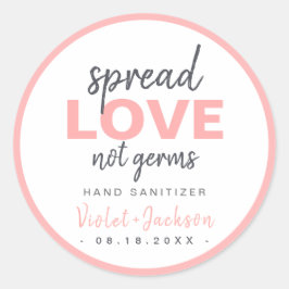 Modern minimalistisch script Spread Love Weddenour Ronde Sticker