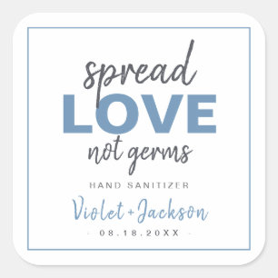 Modern minimalistisch script Spread Love Weddenour Vierkante Sticker