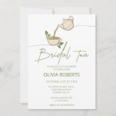 Modern minimalistisch Script Tea Party Vrijgezelle Kaart (Voorkant)