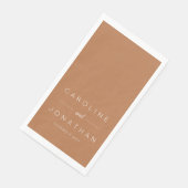 Modern minimalistisch script Terracotta aangepaste Servet (Hoek)