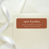 Modern minimalistisch script terracotta | Weddensc Etiket