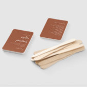 Modern minimalistisch script terracotta | Weddensc Handwaaier (Niet-gemonteerd)