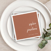 Modern minimalistisch script | Terracotta Wedding Servet