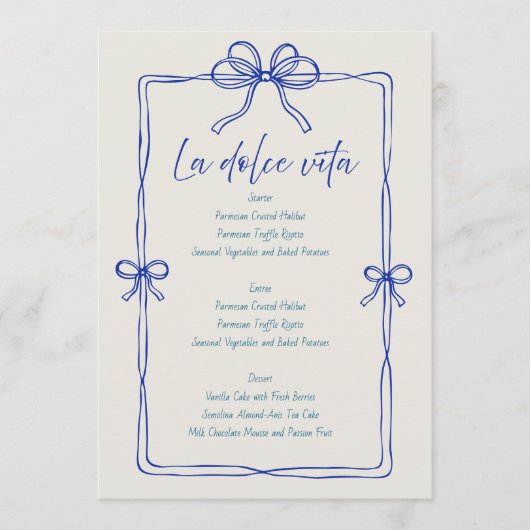 Modern minimalistisch script | Trouwmenu Menu (Voorkant)