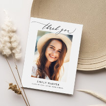 Modern minimalistisch script twee foto-Afstuderen