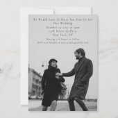 Modern minimalistisch script twee foto-bruiloft kaart (Achterkant)