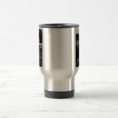 Modern minimalistisch script twee foto bruiloft op reisbeker (Center)