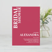 Modern minimalistisch script viva Magenta Bridal I Kaart (Staand voorkant)