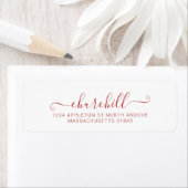 Modern minimalistisch script voor achternaam Rood Etiket (Insitu)