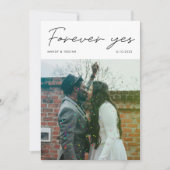 Modern minimalistisch script voor altijd Ja Elopem Aankondiging (Voorkant)