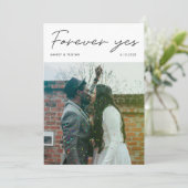 Modern minimalistisch script voor altijd Ja Elopem Aankondiging (Staand voorkant)