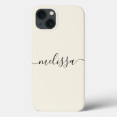Modern minimalistisch script voor Cream Signature Case-Mate iPhone Case (Achterkant)