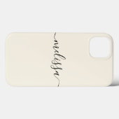Modern minimalistisch script voor Cream Signature Case-Mate iPhone Case (Achterkant (horizontaal))
