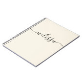 Modern minimalistisch script voor Cream Signature Notitieboek (Linkerzijde)