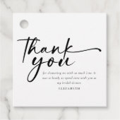 Modern minimalistisch script Vrijgezellenfeest Bedankjes Labels (Voorkant)