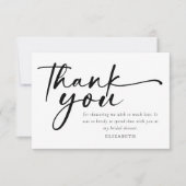 Modern minimalistisch script Vrijgezellenfeest Bedankkaart (Voorkant)