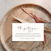 Modern Minimalistisch Script Vrijgezellenfeest Pan Informatiekaartje