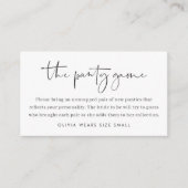 Modern Minimalistisch Script Vrijgezellenfeest Pan Informatiekaartje (Voorkant)