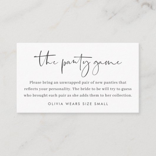 Modern Minimalistisch Script Vrijgezellenfeest Pan Informatiekaartje (Voorkant)