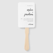 Modern minimalistisch script | Weddenschap Handwaaier (Voorkant)