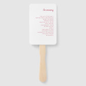 Modern minimalistisch script | Weddenschap Handwaaier (Achterkant)