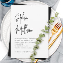 Modern minimalistisch script | Weddenschap