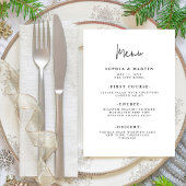 Modern minimalistisch script | Weddenschap Menu