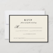 Modern Minimalistisch Script Wedding Response Kaar RSVP Kaartje (Voorkant)